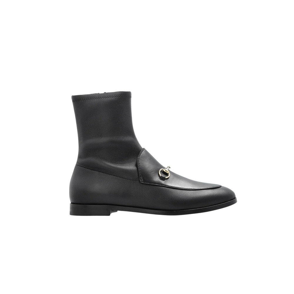 Gucci - Jordaan Black Leather Ankle Boots - IT 39.5